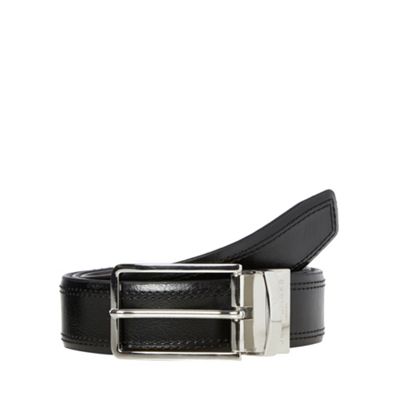 Jeff Banks Designer brown coated leather reversible belt